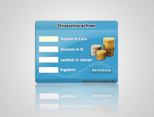 Zinseszins Rechner in LightBlue - Zins und Zinseszins